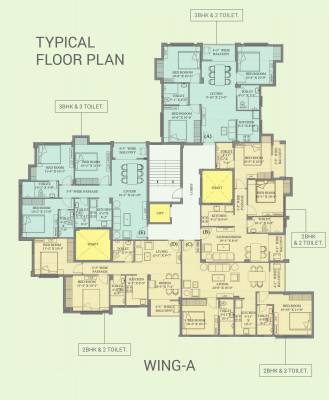  utsav Wing A Cluster Plan from 1st to 4th Floor
