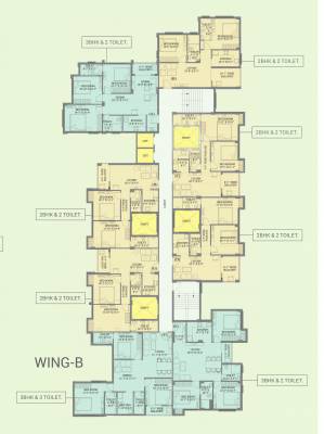  utsav Wing B Cluster Plan from 1st to 4th Floor
