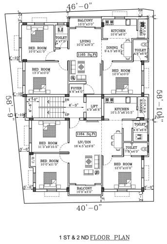  thirumala-homes Vishnu Thirumala Homes Cluster Plan From 1st To 2nd Floor