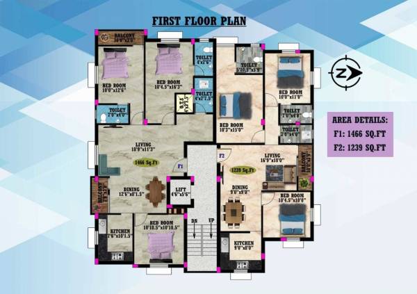  dharshini-flats Vishnu Dharshini Flats Cluster Plan