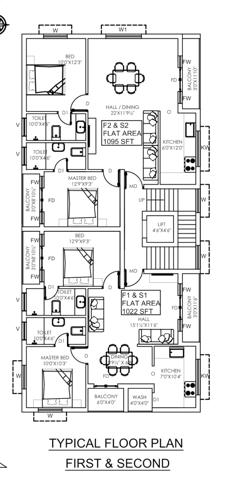  madhava-residency Madhava Residency Cluster Plan from 1st to 2nd Floor