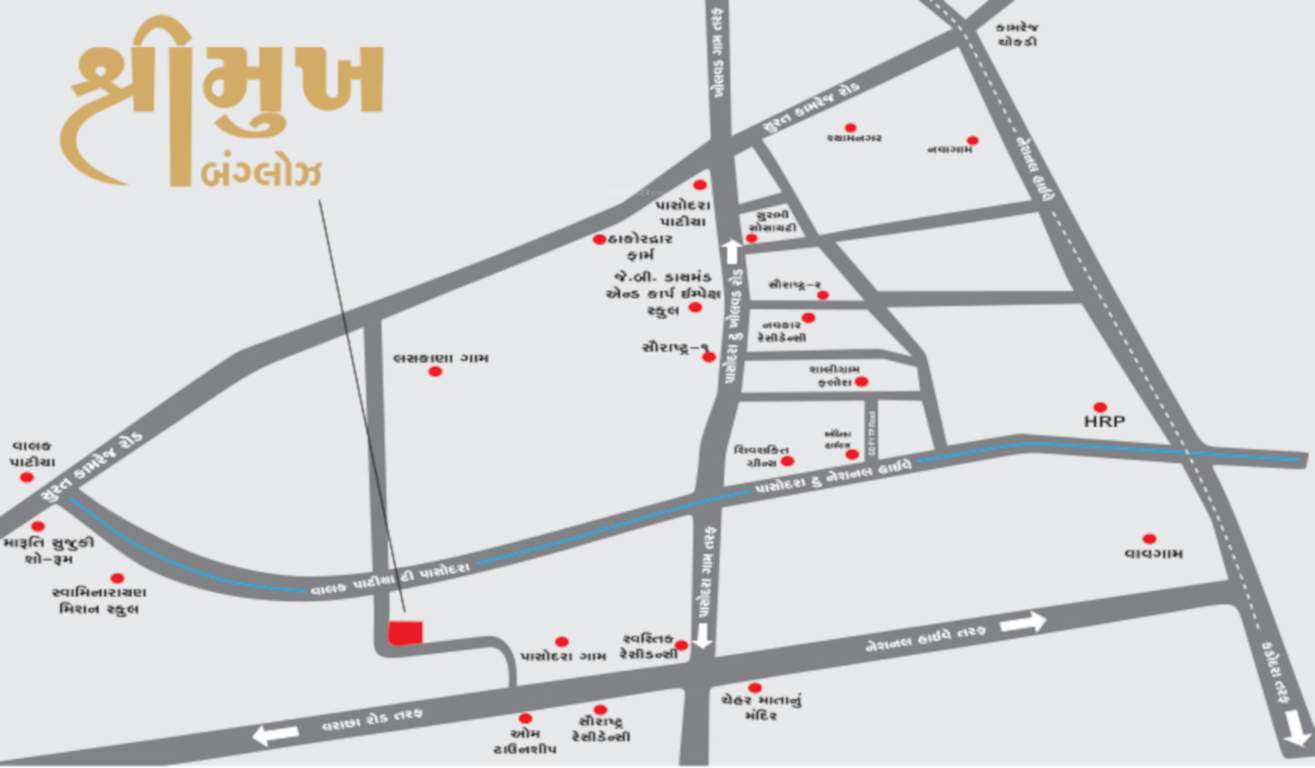 shrimukh bunglows Location Plan