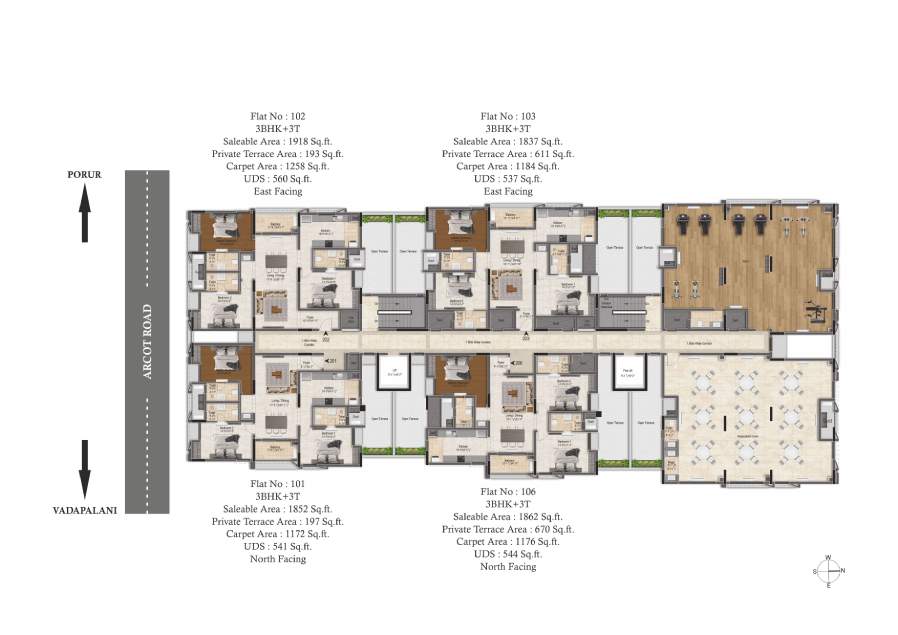  infinique Tower 1 & 2 Cluster Plan for 1st Floor