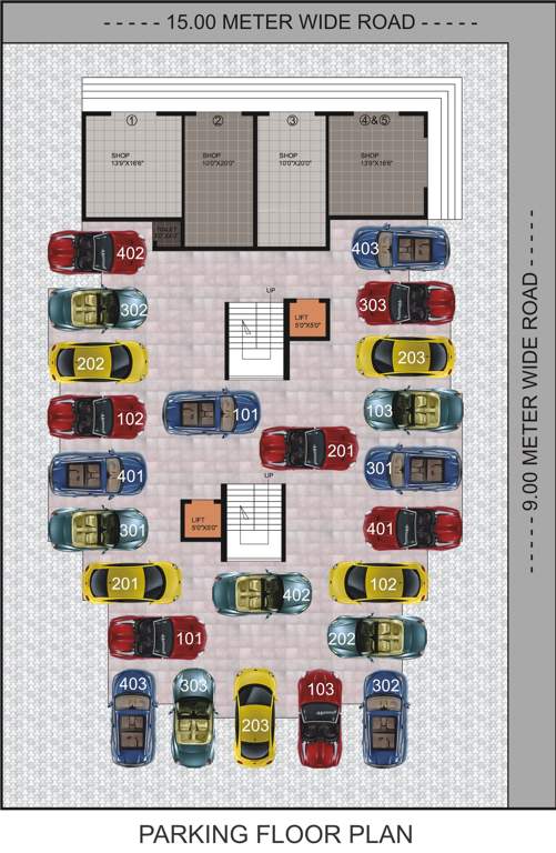  avenue Building A, B Ground Cluster Plan