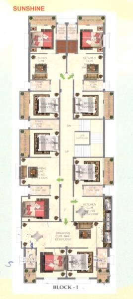 Block I Cluster Plan for Typical Floor sunshine-plaza Block I Cluster Plan for Typical Floor
