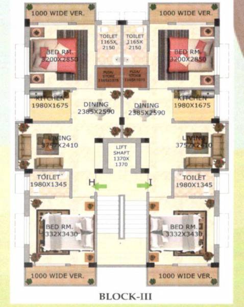 Block III Cluster Plan for Typical Floor sunshine-plaza Block III Cluster Plan for Typical Floor