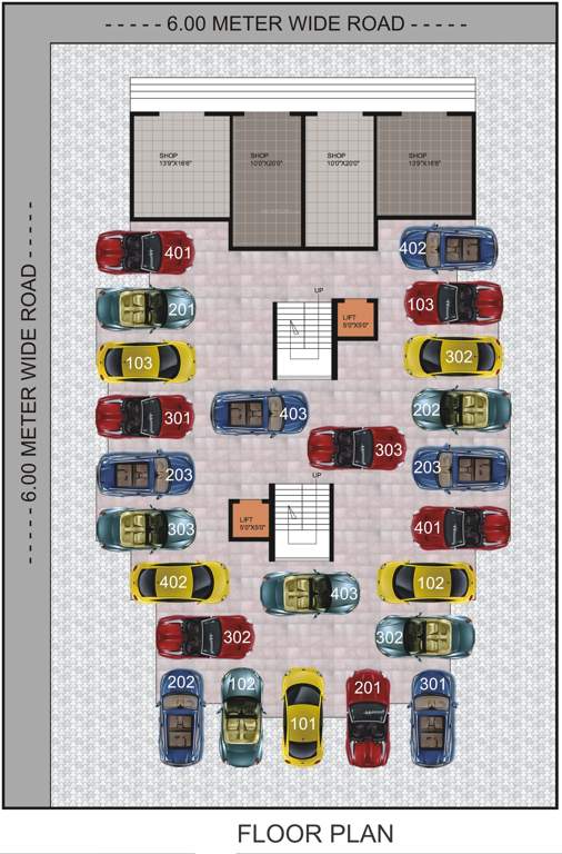  garden Wing A, B Ground Cluster Plan