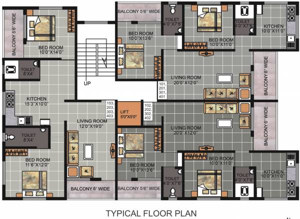  gauri-a Aaradhya Gauri A Cluster Plan from 1st to 4th Floor
