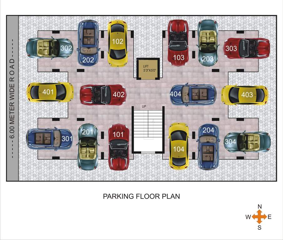  gauri c 650 Stilt Floor Cluster Plan