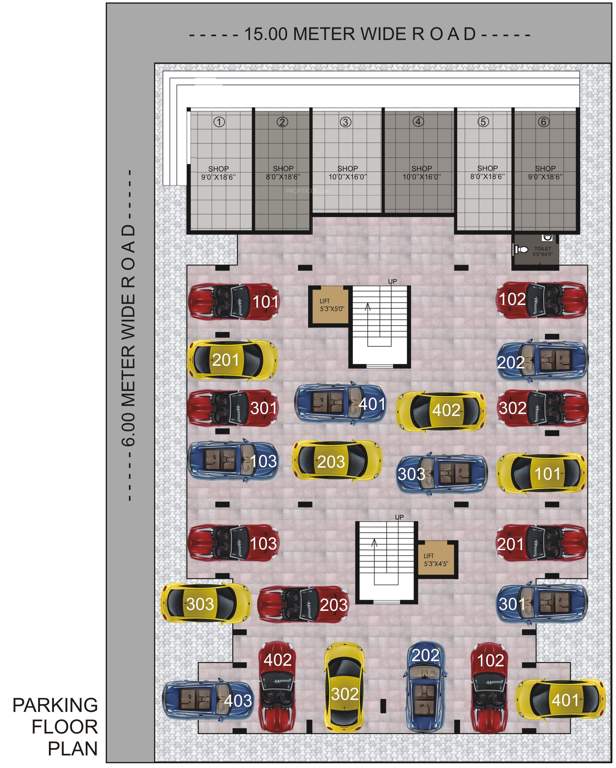  gauri d Building 1, 2 Ground Cluster Plan