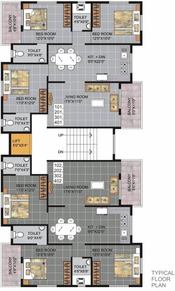  glory Aaradhya Glory Cluster Plan from 1st to 4th Floor