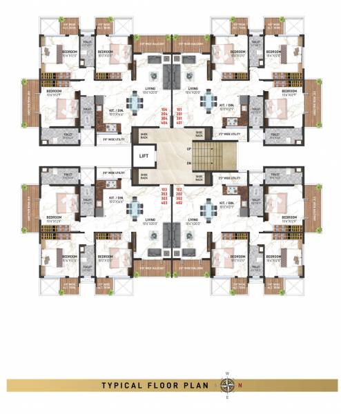  imperia Imperia Cluster Plan from 1st to 4th Floor