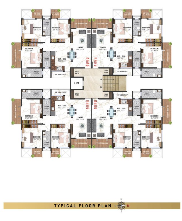  imperia Imperia Cluster Plan from 1st to 4th Floor