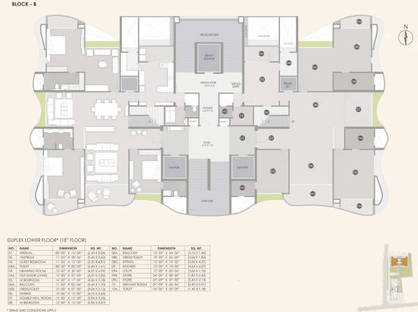  the-emberlynn Block - B Cluster Plan For 18th Floor