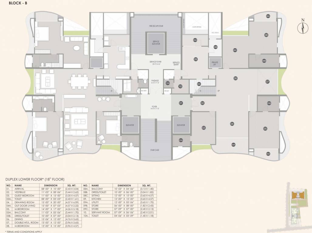  the emberlynn Block   B Cluster Plan For 18th Floor