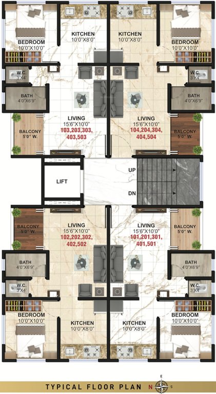  jasmine Aaradhya Jasmine Cluster Plan from 1st to 5th Floor
