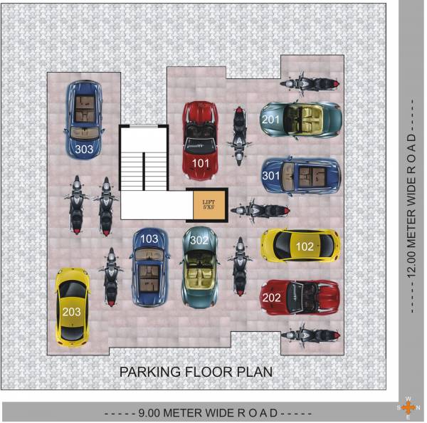  park Aaradhya Park Parking Cluster Plan