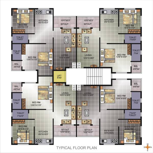  plaza Plaza Cluster Plan from 1st to 3rd Floor