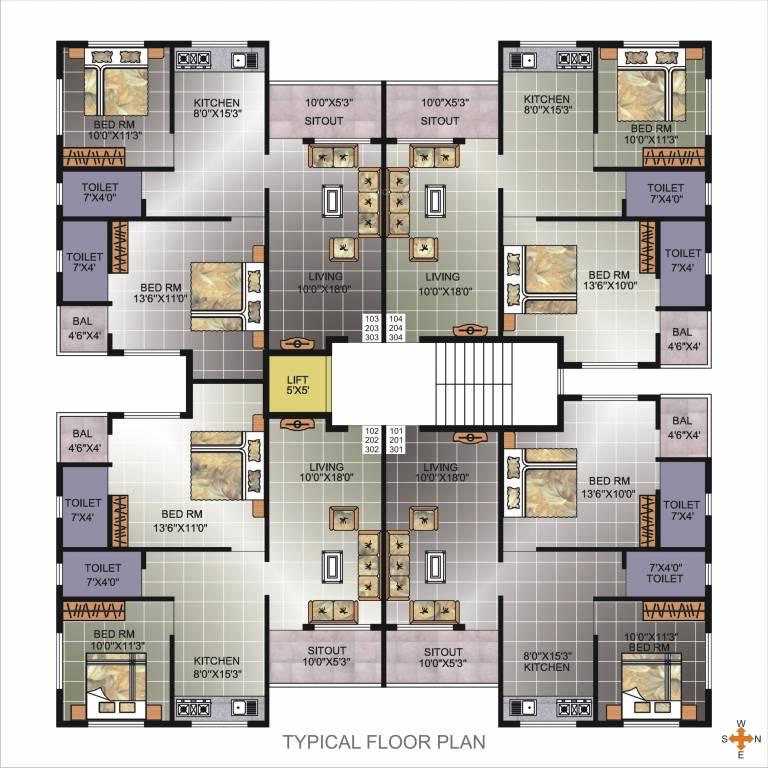  plaza Plaza Cluster Plan from 1st to 3rd Floor