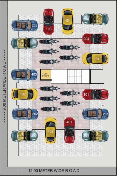  prestige Aaradhya Prestige Ground Cluster Plan