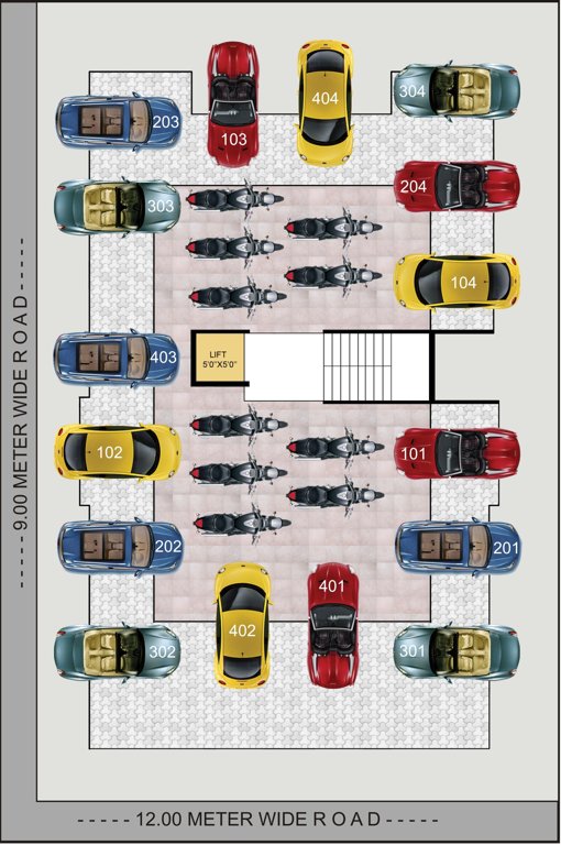  prestige Aaradhya Prestige Ground Cluster Plan
