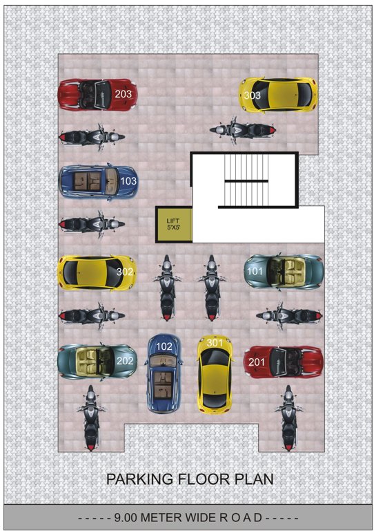  pride Aaradhya Pride Cluster Plan for ground Floor