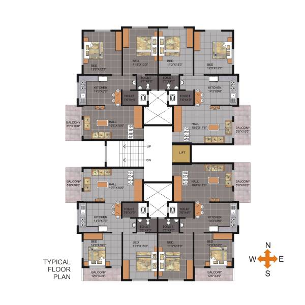  prima Prima Cluster Plan from 1st to 5th Floor