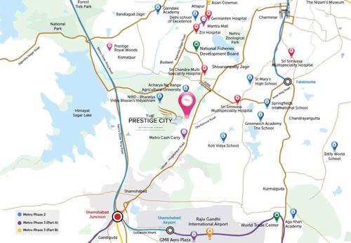  the-prestige-city-hyderabad-villas Location Plan