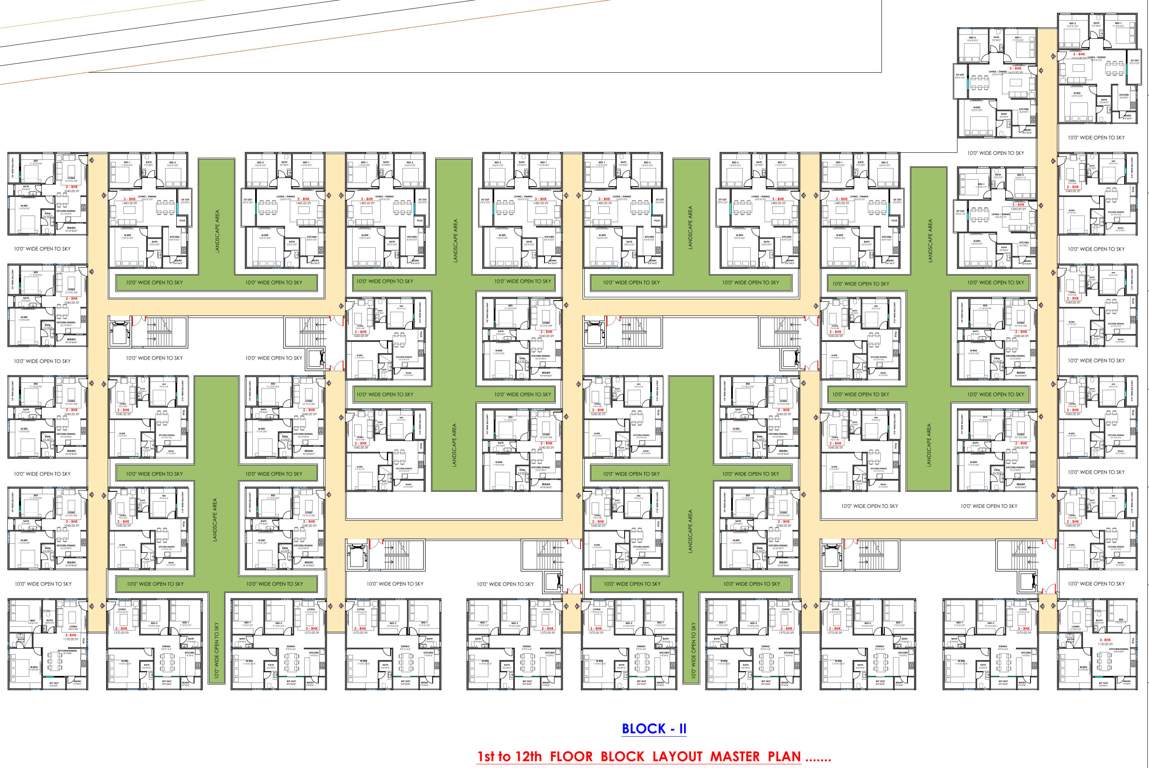  richmond Block II Cluster Plan from 1st to 12th Floor