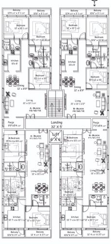  subi-homes Block A And B Cluster Plan from 1st to 3rd Floor