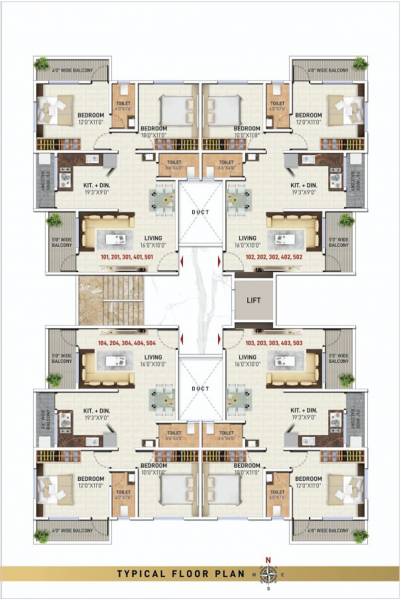  splendor Splendor Cluster Plan from 1st to 5th Floor