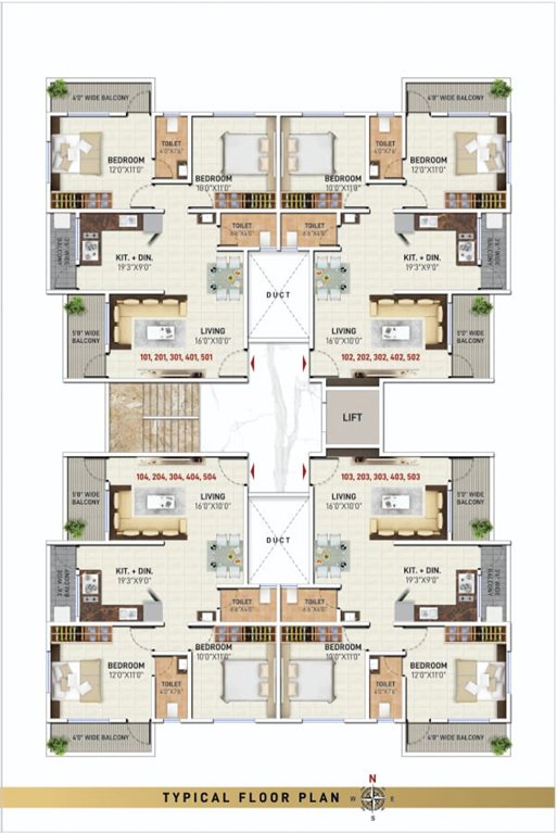 splendor Splendor Cluster Plan from 1st to 5th Floor