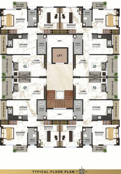  annex Aaradhya Anex Typical Cluster Plan