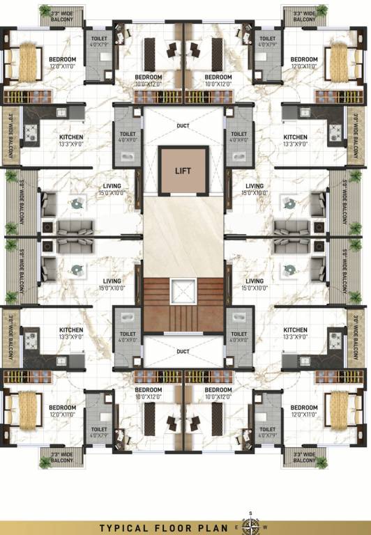  annex Aaradhya Anex Typical Cluster Plan