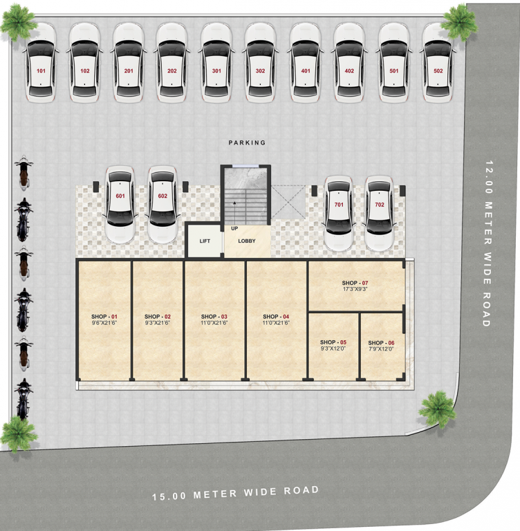  tulip Aaradhya Tulip Cluster Plan for ground Floor