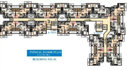  jai malhar apartment phase ii Building 1 A Wing Cluster Plan