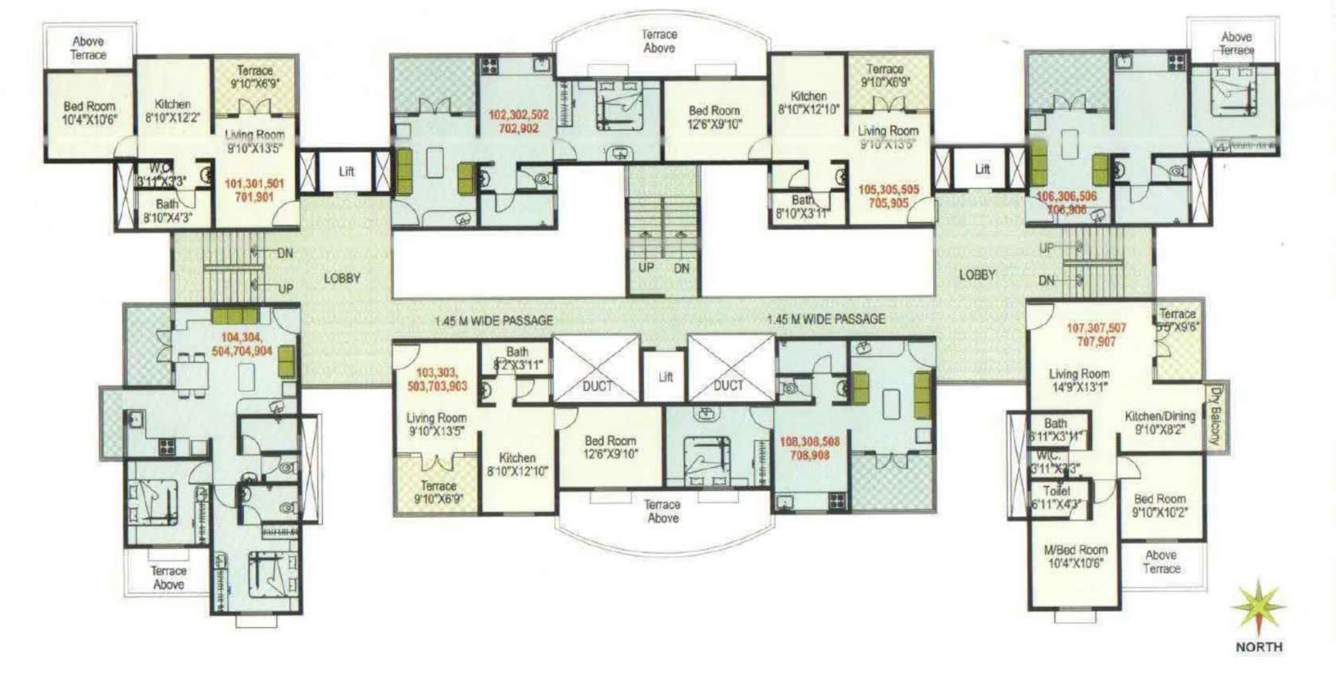  hollyhock city building no 2 wing d Cluster Plan