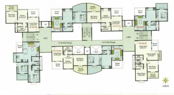  hollyhock-city-building-no-2-wing-d Wing Cluster Plan
