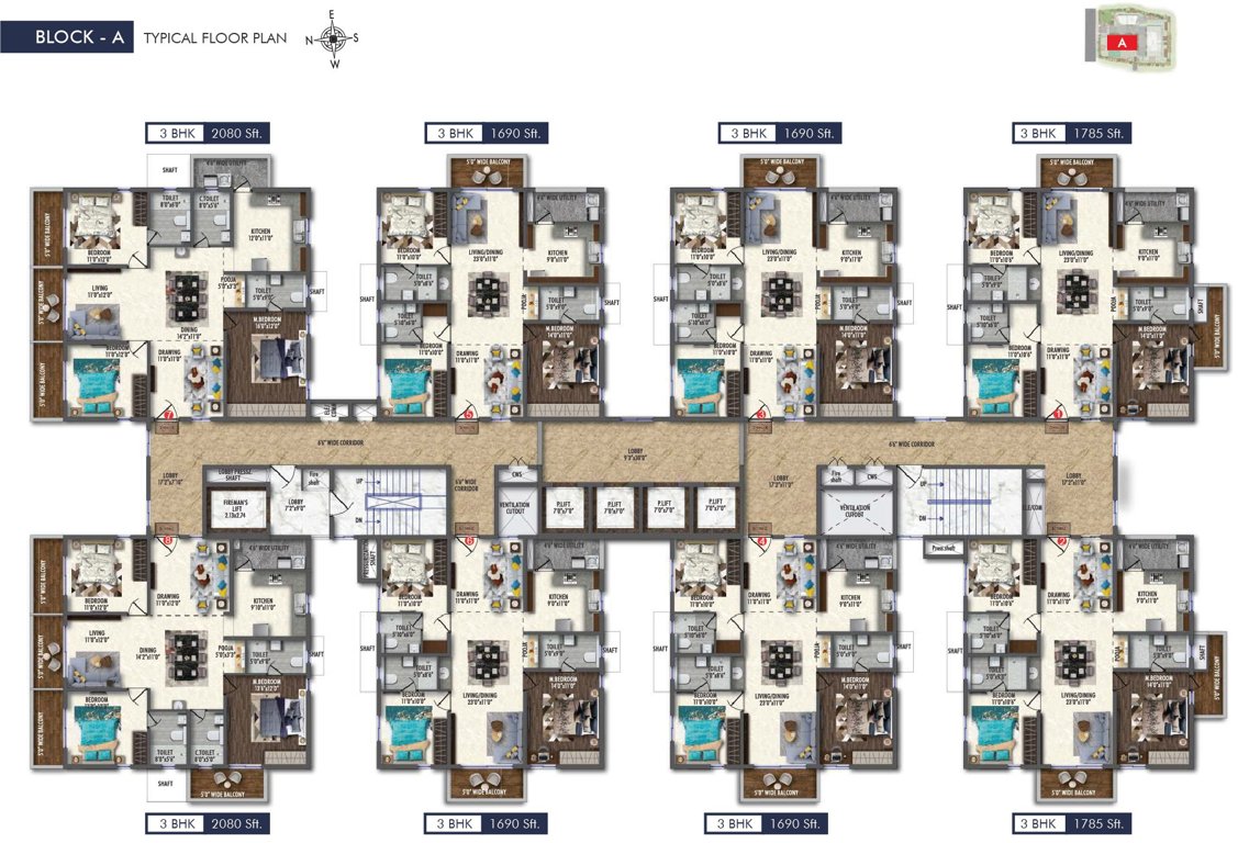  33 west Block A Cluster Plan