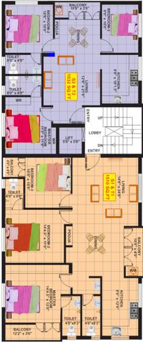  sri-lakshmi-nivasam Sri Lakshmi Nivasam Cluster Plan From 2nd To 3rd Floor