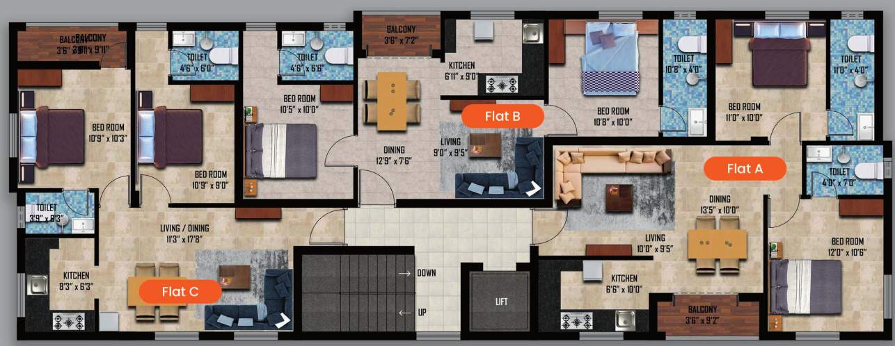  ellora castle Ellora Castle Cluster Plan From 1st To 2nd Floor