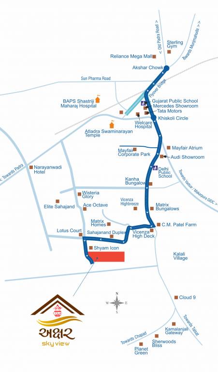  akshar sky view Location Plan