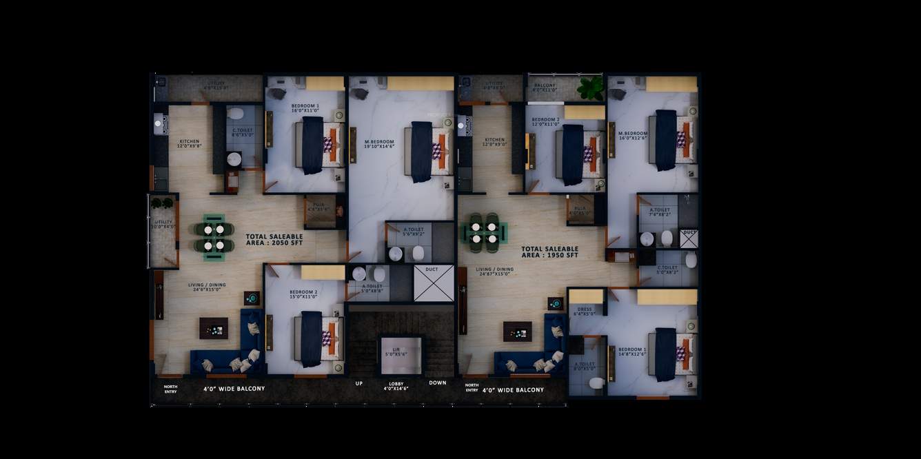  v royal V Royal Cluster Plan from 1st to 4th Floor