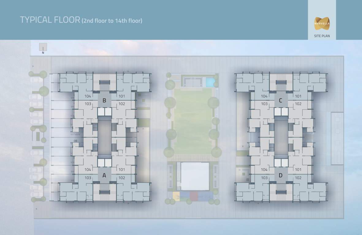  marvella Block A To D Cluster Plan from 1st to 14th Floor
