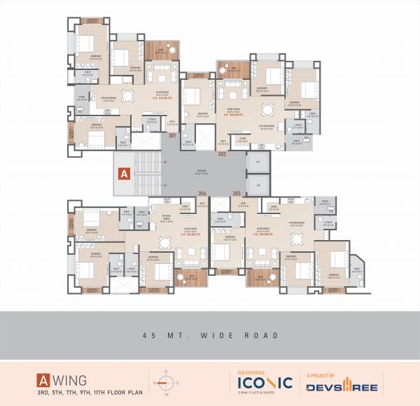  iconic Block A Cluster Plan for Odd Floor
