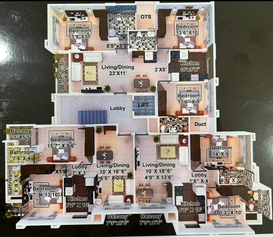  ashirwad apartments Ashirwad Apartments Cluster Plan