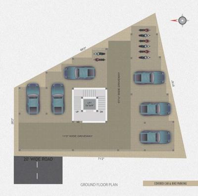  sai-shrishti-flats Sai Shrishti Flats Cluster Plan for ground Floor