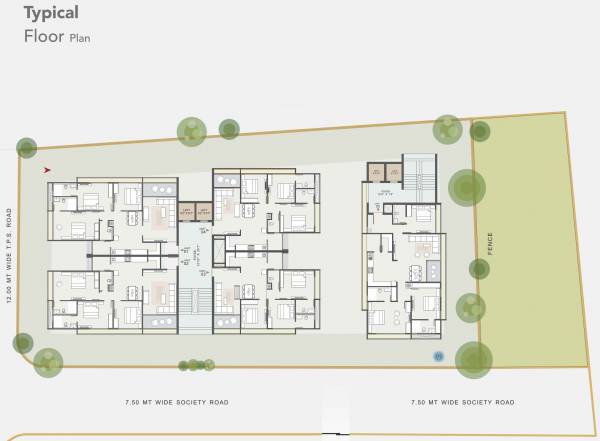  shalin-prima A, B Typical Cluster Plan
