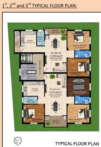  grandeur Vasiyam Grandeur Typical Cluster Plan