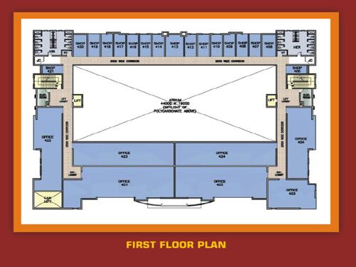  shopping-square-1-sector-d Shopping Square 1 Sector D Cluster Plan for 1st Floor